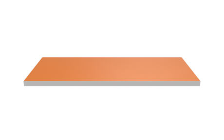 Wooden Shelf 600x300 Orange