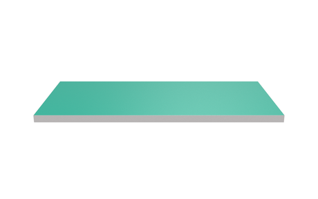 Wooden Shelf 600x300 Teal