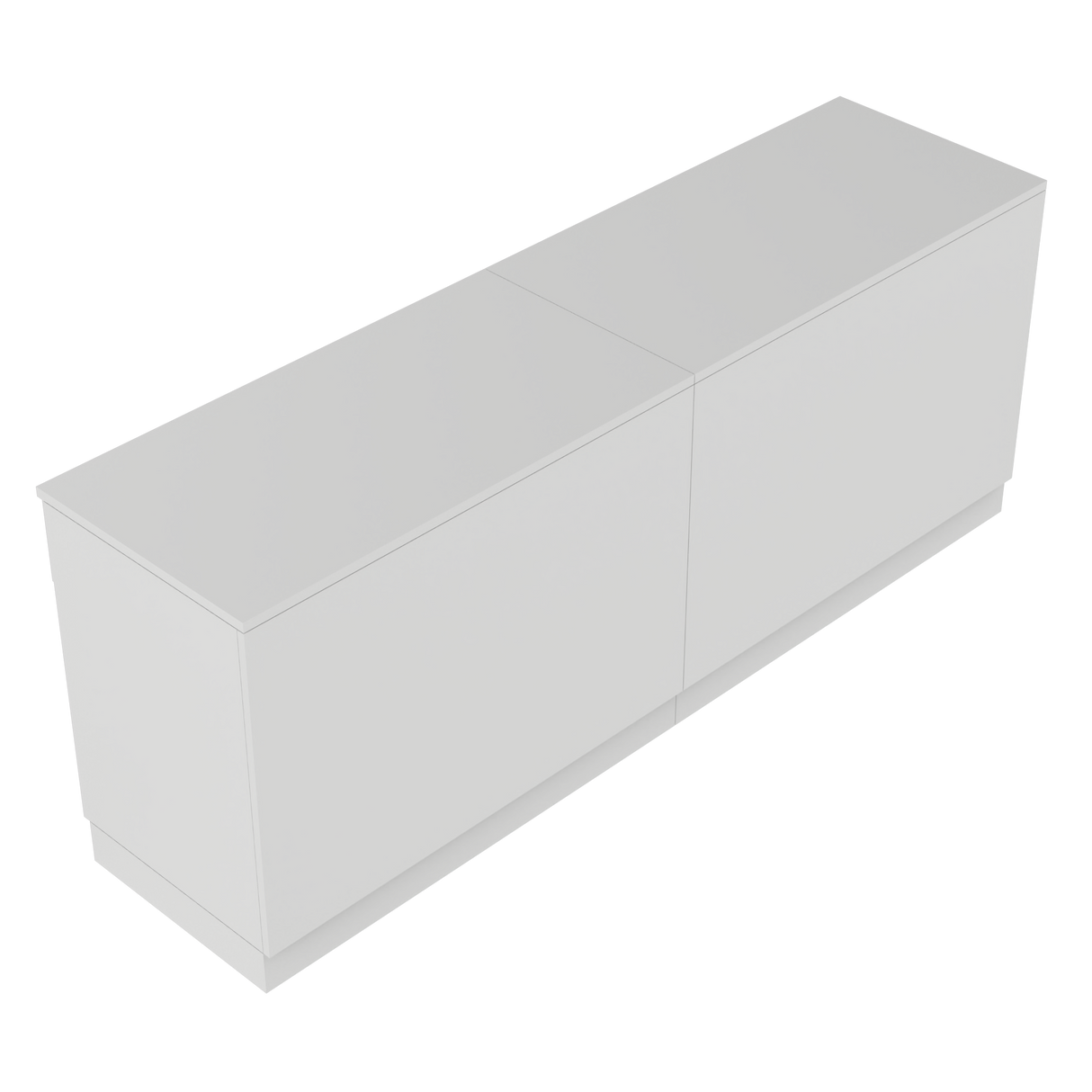 Retail Counter I-shape, White/White (240x60)