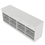 Retail Counter I-shape, White/White (240x60)