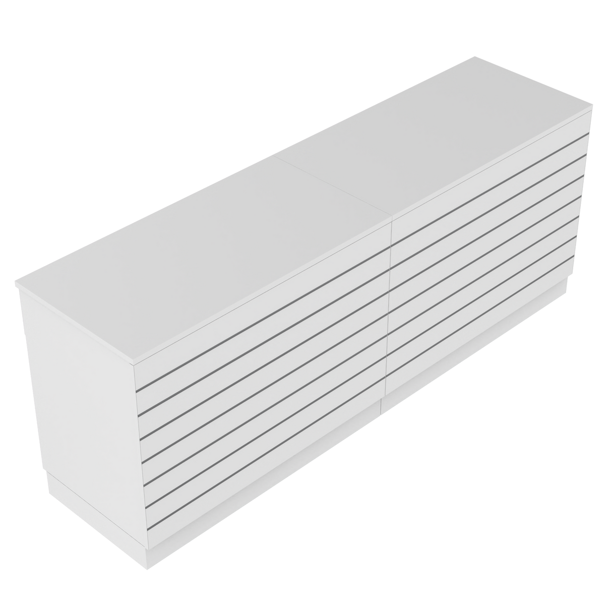 Retail Counter I-shape, White/White (240x60)